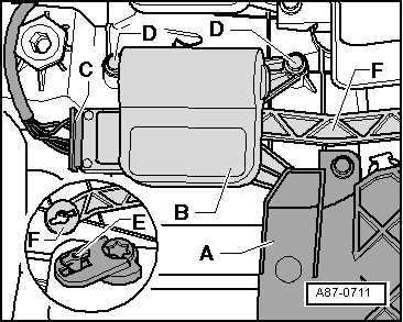Stellmotor der Temperaturklappe links -V158- aus- und einbauen