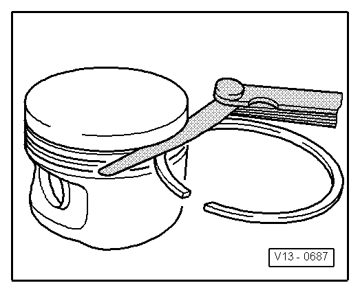 Montageübersicht - Kolben und Pleuel