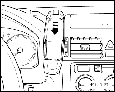 Telefonhalterung aus-und einbauen 04.2003