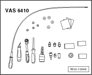 Anwendung vom Reparaturkoffer -VAS 6410