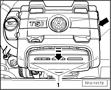 Anlasser aus- und einbauen, 1,4 l TSI-Motor 103 und 125 KW, Doppelkupplungsgetriebe (DSG) DQ200-7F