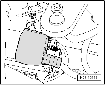 Anlasser aus- und einbauen, 2,0 l TDI-Motor 103 KW, Doppelkupplungsgetriebe (DSG) DQ250-6F