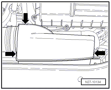 Anlasser aus- und einbauen, 1,6 l TDI-Motor 77 KW, Doppelkupplungsgetriebe (DSG) DQ250-7F