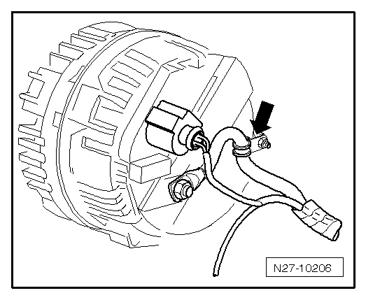 Drehstromgenerator 1,4 l TSI-Motor aus- und einbauen