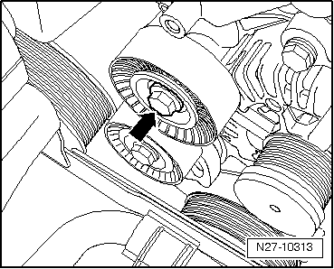 Drehstromgenerator aus- und einbauen, 1,2 l TSI-Motor