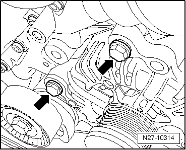 Drehstromgenerator aus- und einbauen, 1,2 l TSI-Motor