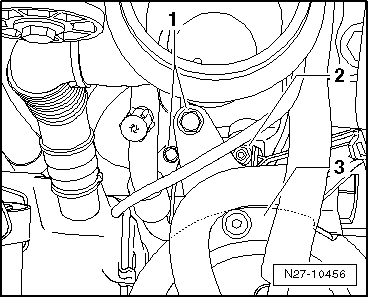 Drehstromgenerator aus- und einbauen, 1,6 l TDI-Motor, 66/ 77 KW