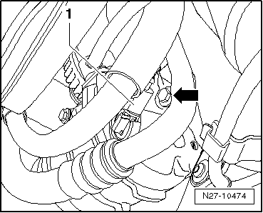 Drehstromgenerator aus- und einbauen, 1,2 l TSI-Motor