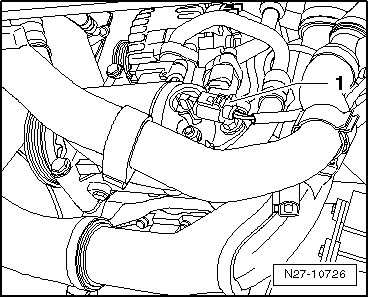 Drehstromgenerator aus- und einbauen, 1,6 l TDI-Motor, 66/ 77 KW