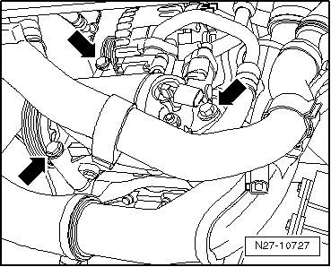 Drehstromgenerator aus- und einbauen, 1,6 l TDI-Motor, 66/ 77 KW