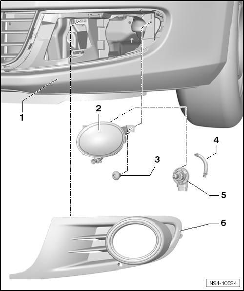 Montageübersicht Nebelscheinwerfer