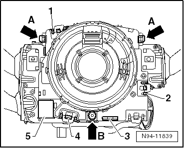 Steuergerät für Lenksäulenelektronik -J527- aus- und einbauen (Hersteller Kostal)