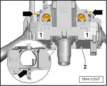 Lenkstockkombinationsschalter -E595- aus- und einbauen (Hersteller Valeo)