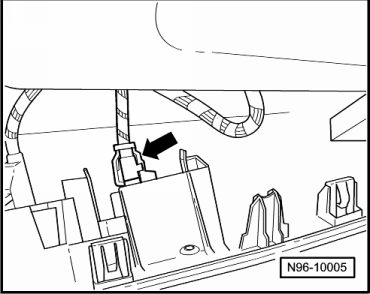 Einsteller für Leuchtweitenregelung -E102- und Regler für Beleuchtung, Schalter, Instrumente -E20- aus- und einbauen