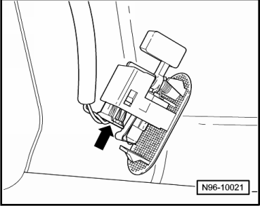 Handschuhfachleuchte -W6- und Schalter für Handschuhfachleuchte -E26- aus- und einbauen