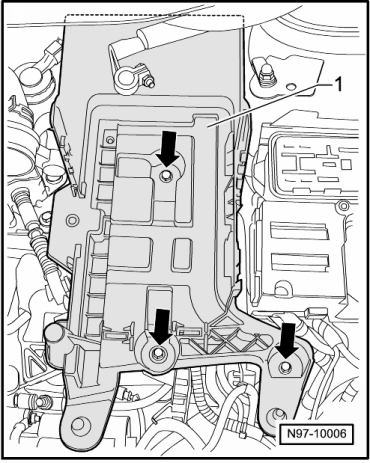 E-Box im Motorraum links aus- und einbauen