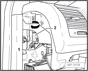 Ausströmtemperaturgeber Mitte -G191- aus- und einbauen