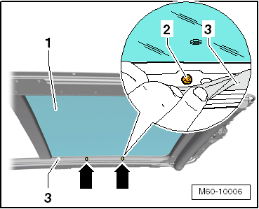 Glasdeckel hinten einstellen