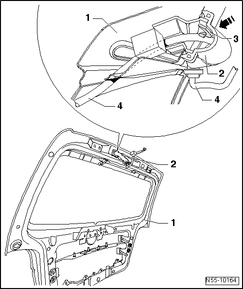 VW Passat Reparaturanleitung - Heckklappe - Deckel, Klappen