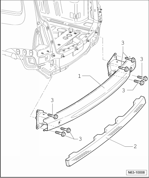 Stoßfängerträger - Montageübersicht