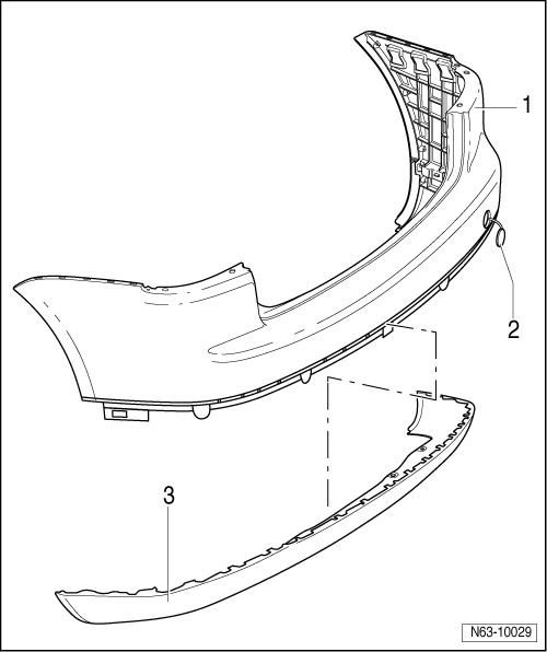 Stoßfängerabdeckung hinten Anbauteile 