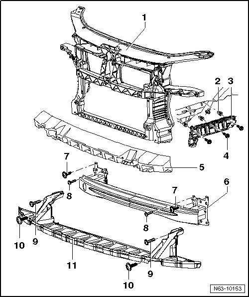 Stoßfängerabdeckung vorn Unterbauteile