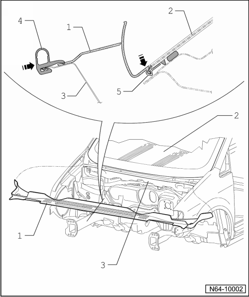 Wasserkastenabdeckung Montageübersicht