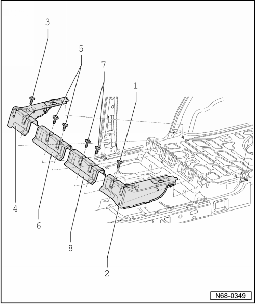 Abdeckungen Einstieg und Blenden Sitzanschlag aus- und einbauen