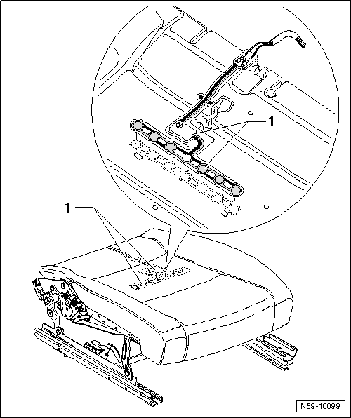 Sitzbelegungssensor Beifahrerseite -G128- aus- und einbauen