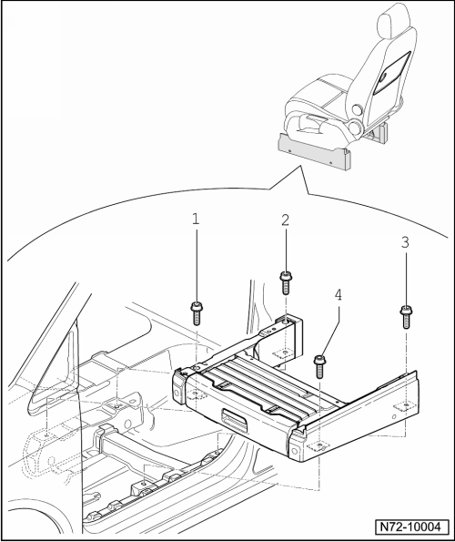 Adapter, Sitzgestell, aus- und einbauen