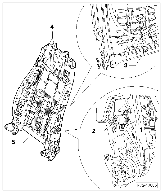 Lordosengestell, manuell, aus- und einbauen