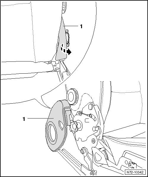 Verkleidung, Schwellerseite, Beifahrersitz mit Durchladevorrichtung, aus- und einbauen