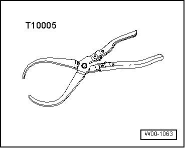 Geberzylinder bei ausgebautem Lagerbock aus- und einbauen (bis 05 03)