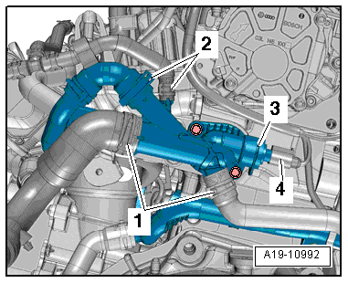 Kühlmitteltemperaturgeber -G62- aus- und einbauen