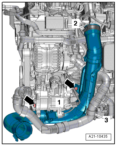 Pumpe 2 für Kühlmittelumlauf -V178- aus- und einbauen, Golf, Golf Plus, Golf Cabrio, Passat, Touran