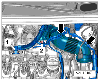 Kühlmitteltemperaturgeber -G62- aus- und einbauen