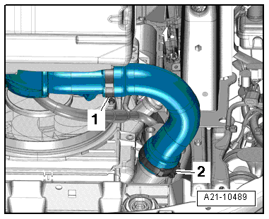 Pumpe 2 für Kühlmittelumlauf -V178- aus- und einbauen, Golf, Golf Plus, Golf Cabrio, Passat, Touran