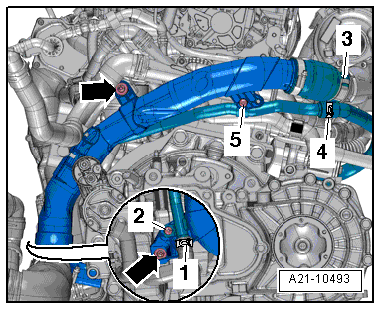 Kühlmitteltemperaturgeber -G62- aus- und einbauen