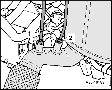 Abgastemperaturgeber 4, - G648- aus- und einbauen