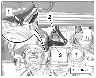 Abgastemperaturgeber 3, - G495- aus- und einbauen