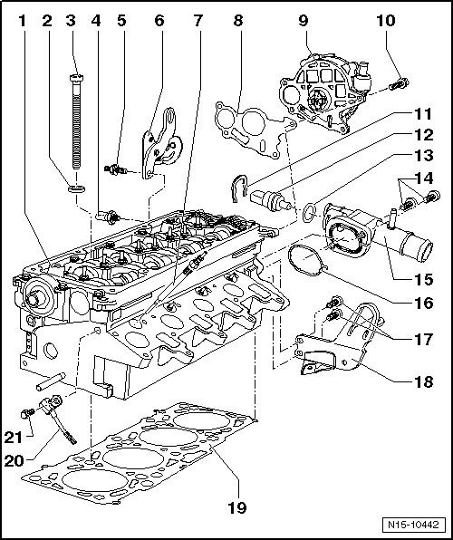 Montageübersicht - Zylinderkopf