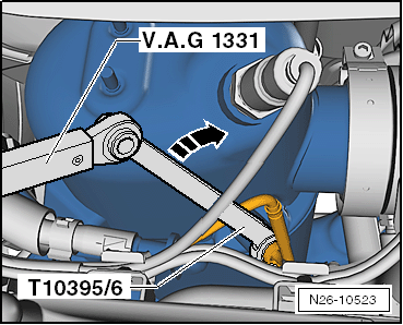 Abgastemperaturgeber 3, - G495- aus- und einbauen