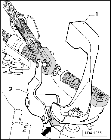 Betätigungsseilzüge aus- und einbauen - Montageübersicht