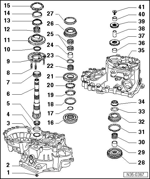 Abtriebswelle zerlegen und zusammenbauen