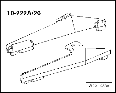 Getriebe aus- und einbauen (ausgenommen Fahrzeuge mit 1,4 L - Motor)