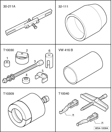 Montagereihenfolge - Deckel für Getriebegehäuse und 5./6. Gang ab- und anbauen