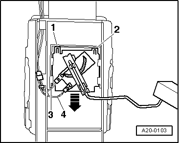 Geber für Kraftstoffvorratsanzeige -G- aus- und einbauen, Motorkennbuchstaben CAYC, CAYB