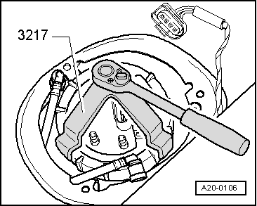 Kraftstofffördereinheit/Kraftstoffvorratsgeber aus- und einbauen, Motorkennbuchstaben CAYC,CAYB