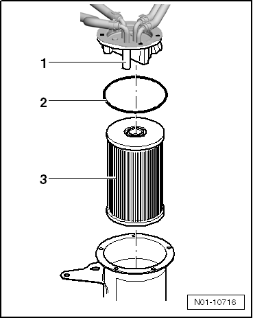 Kraftstofffilter-Oberteil aus- und einbauen