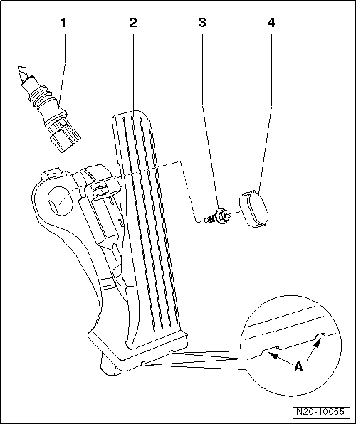 Montageübersicht - Gaspedalmodul